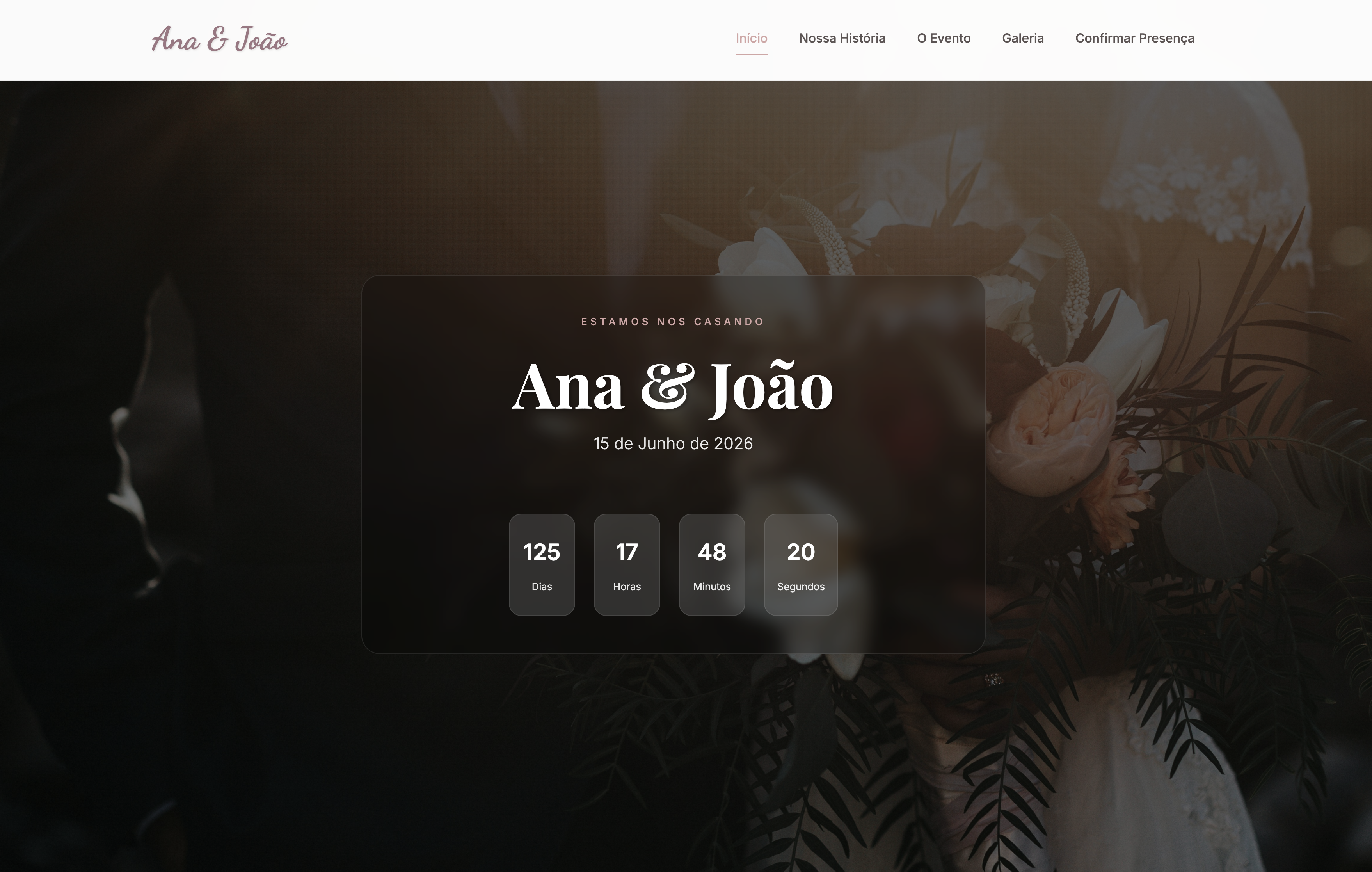Ana e João - Convite Digital de Casamento
