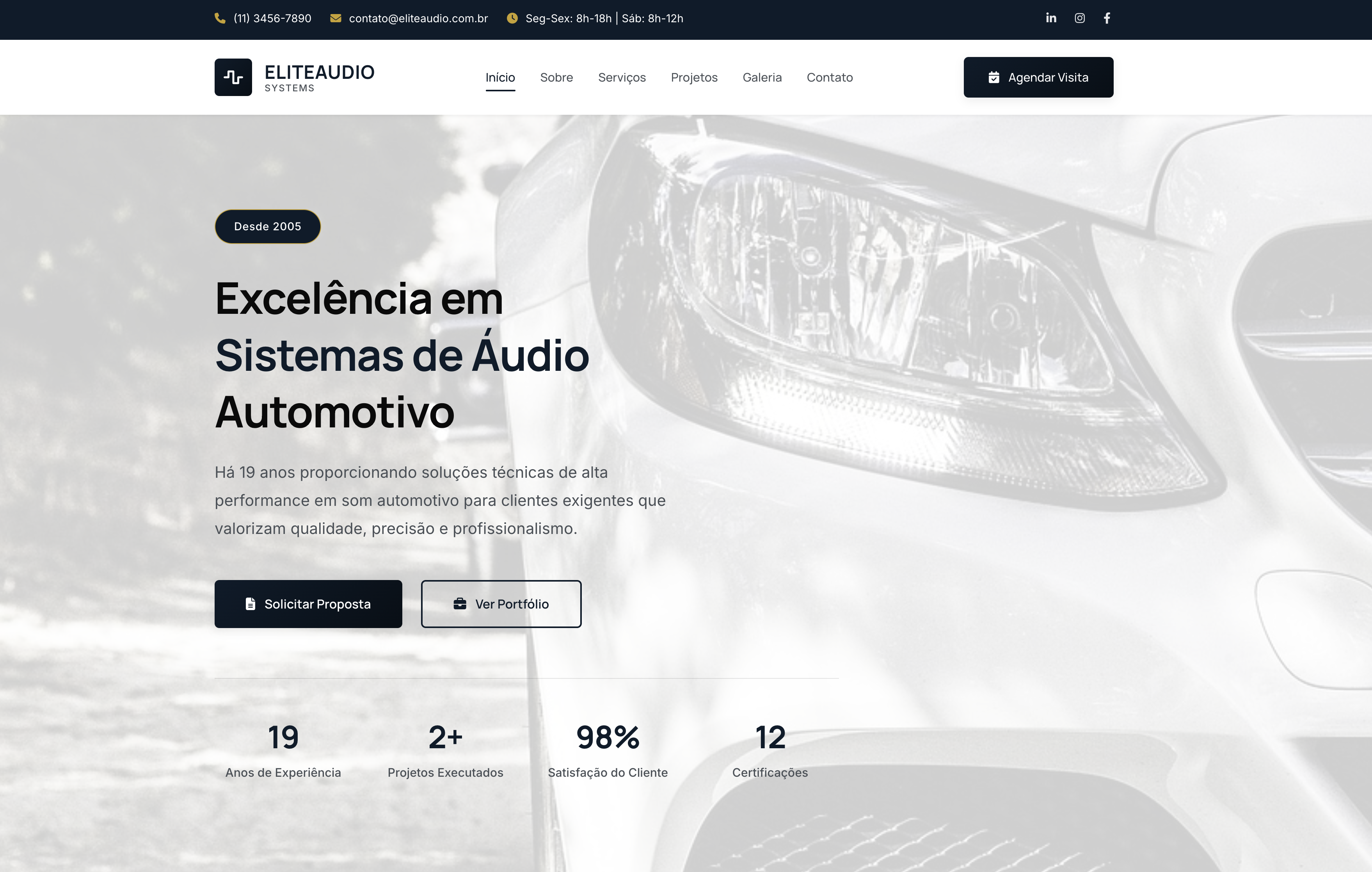 Elite Audio - excelencia em áudio profissional